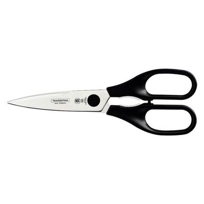 Tesoura Multiuso Tramontina Supercort Em Inox Cabo Preto 8"