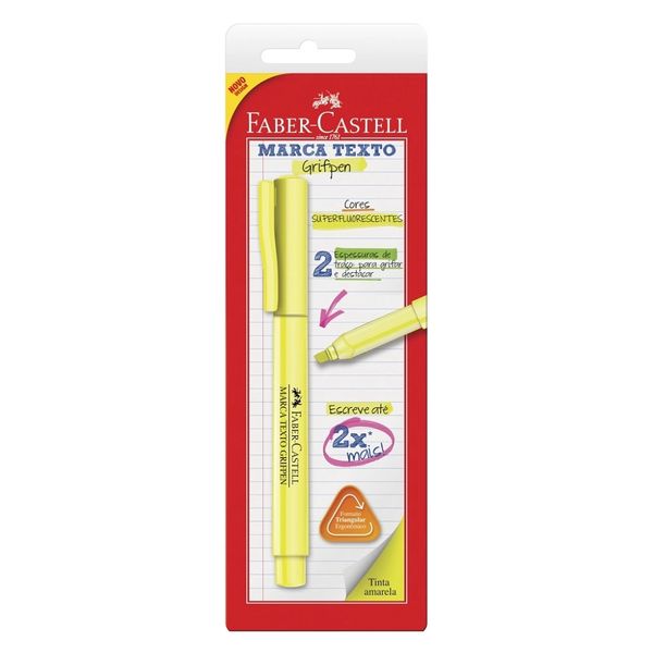 Marcador de Texto Faber-Castell Grifpen Amarelo