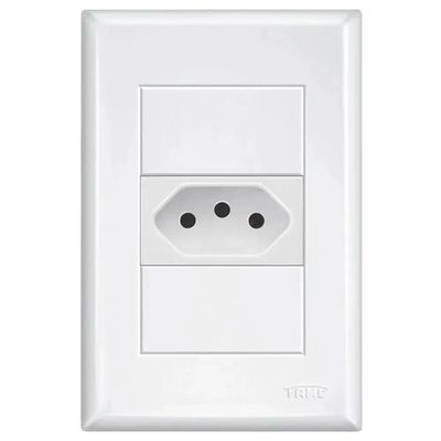 Tomada 2p+t 10a 250 Volts Com Placa 4x2 Evidence - 10237424 - Fame