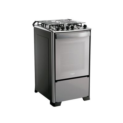 Fogão 4 Bocas Dako Magister Style Mesa Inox Espelhado Preto Bivolt