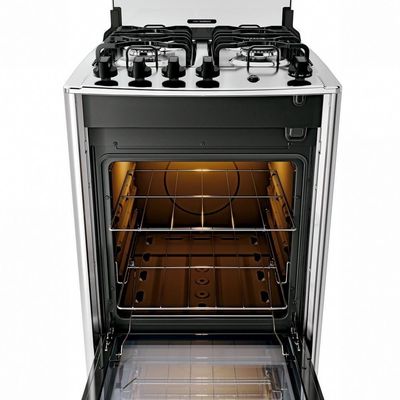Fogão 4 Bocas Dako Magister Style Mesa Inox Espelhado Preto Bivolt