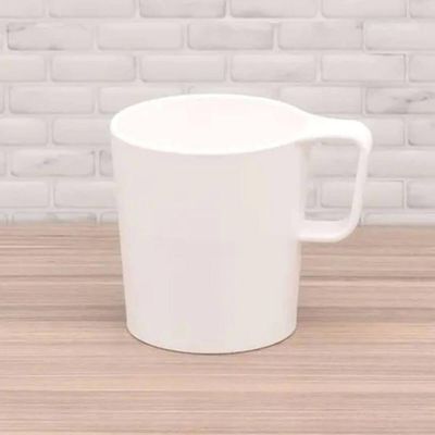 Conjunto Jarra de Suco 2L com Tampa e 6 Canecas de Plástico Empilhável 250ml Branco Coza