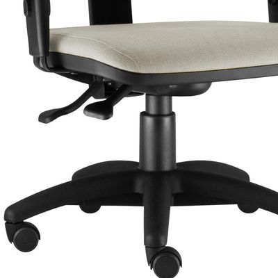 Cadeira Giratória Job L02 Executiva Ergonomica Escritório Suede Bege - Lyam Decor