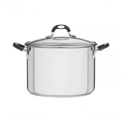 Caldeirão Tramontina Astro Silicone 28cm Em Aço Inox Com Tampa De Vidro