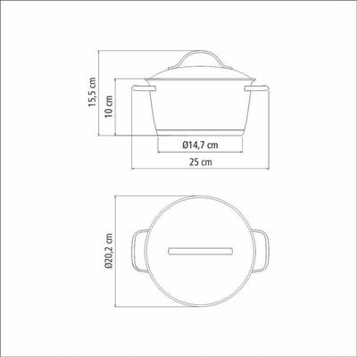 Caçarola Funda Tramontina Allegra Aço Inox 18cm