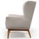Poltrona Decorativa Fixa Base de Madeira Milena D02 Linho Cru C-443 - Lyam Decor