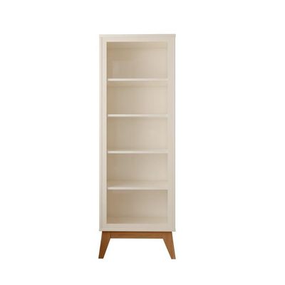 Estante Livreiro Retrô Alta Com 5 Prateleiras 173 Cm Eiffel - Off White E Cedro