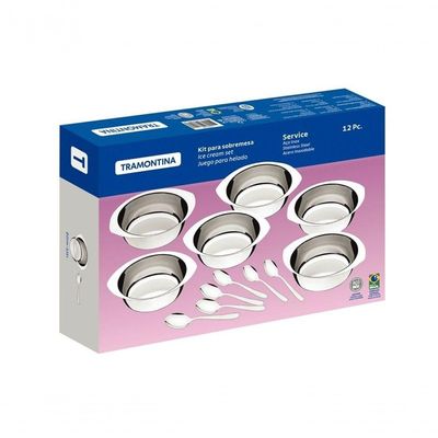 Jogo Para Sobremesa Tramontina Service Aço Inox 12 Peças