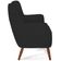 Poltrona Decorativa Fixa Pés de Madeira Isabella D02 Veludo Preto C-300 - Lyam Decor