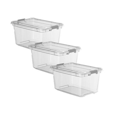 Kit 3 Organizadores 50l Plasvale Transparente