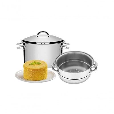 Jogo De Cozi-vapore Tramontina Solar Aço Inox 16cm 2 Peças