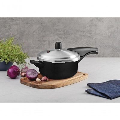Panela De Pressão Tramontina Vancouver Alumínio Com Revestimento Antiaderente 20cm 3 Litros Preto