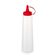 Kit 10 Bisnaga Plástica Transparente Com Tampa Em Cores 400ml Vermelho