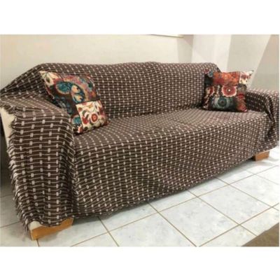 Manta Para Sofá Grande De 2 E 3 Lugares 2,50x1,80 Gigante Capa Protetor De Sofa E Cama Cores Variadas Marrom C-branc