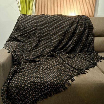 Manta Para Sofá Grande De 2 E 3 Lugares 2,50x1,80 Gigante Capa Protetor De Sofa E Cama Cores Variadas Preto C-carame