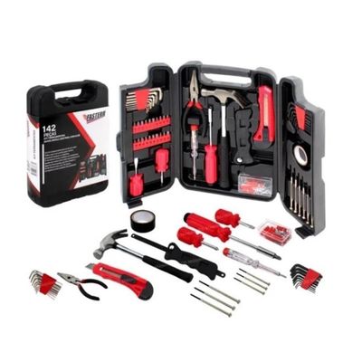 Kit De Ferramentas Completo 142 Peças Com Maleta Chaves, Martelo, Soquetes E Acessórios Multiuso