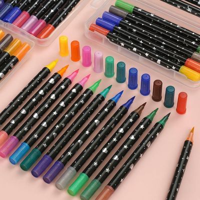 Canetas Para Colorir Com Glitter 2 Pontas – 48 Cores Vibrantes