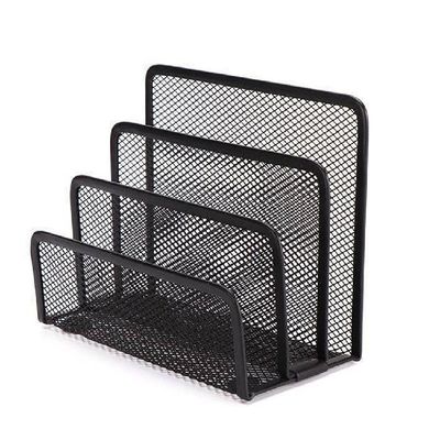 Organizador De Mesa 3 Divisórias Em Metal Aramado Porta Documentos, Pastas E Cartas Com Design Moderno