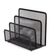 Organizador De Mesa 3 Divisórias Em Metal Aramado Porta Documentos, Pastas E Cartas Com Design Moderno