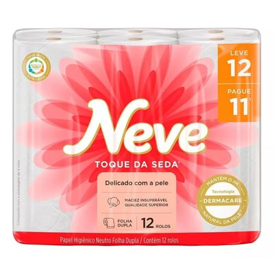 Papel Higienico Neve Folha Dupla Leve 12 Pague 11 Rolos