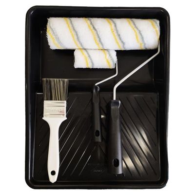 Kit Para Pintura Com Bandeja, Rolo E Trincha - 0.925 - Compel Kit Bandeja Gp Poipop 30 E 9 Cm Com Cabo - 0.925 - Compel