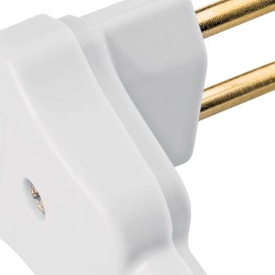 Plugue Angular 2p 10a 250 Volts Branco - 57402106 - Tramontina