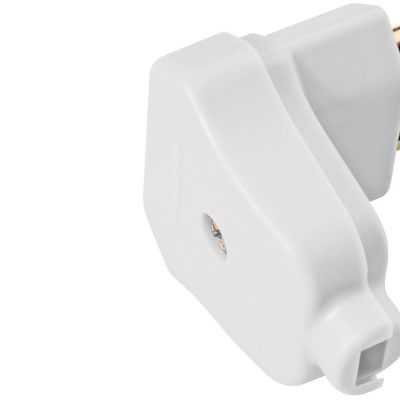 Plugue Angular 2p 10a 250 Volts Branco - 57402106 - Tramontina