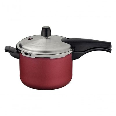 Panela De Pressão Tramontina Vancouver Effect Alumínio Com Revestimento Antiaderente Vermelho 20cm 4,5 Litros
