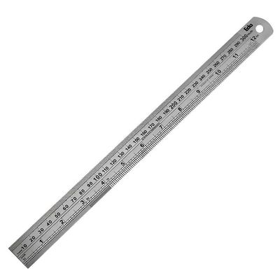 Régua De Aço Inox 12"" 30 Cm - 2jh - Eda Régua De Aço Inox 12" 300mm - 2jh - Eda