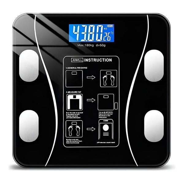 Balança Digital Bioimpedância Bluetooth Aplicativo Medição