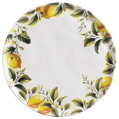 Jogo 12 Pratos Rasos Bio Limonata 27,5cm Cerâmica Porto Brasil Decorado Mesa Posta