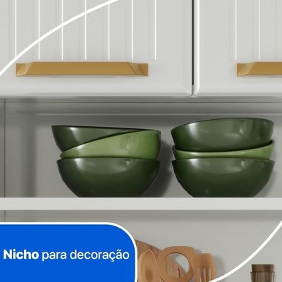 Cozinha De Aço Compacta Telasul Diamante 4Pçs C/ Kit Branco