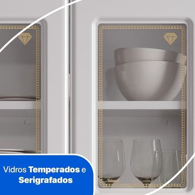 Cozinha De Aço Compacta Telasul Diamante 4Pçs C/ Kit Branco