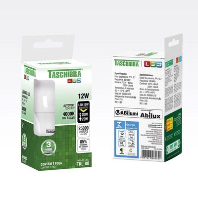 Lâmpada Led Tkl 80 / 12w 4000k