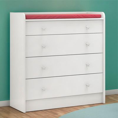 Cômoda Bianca Com Trocador E 4 Gavetas Branco