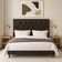 Cabeceira Para Cama Box King 195 Cm Manuela Com Frame Suede Marrom
