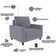 Kit 02 Poltronas Decorativas Para Sala De Estar E Recepção Malta L02 Suede Cinza - Lyam Decor