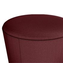 Puff Redondo Decorativo Copenhage 43x43 Cm Veludo Milani Store Vermelho