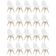 Conjunto 20 Cadeiras Charles Eames Eiffel Wood Base Madeira - Branca