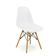 Conjunto 20 Cadeiras Charles Eames Eiffel Wood Base Madeira - Branca