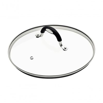Tampa Tramontina Mônaco Em Vidro Alça Aço Inox 32cm