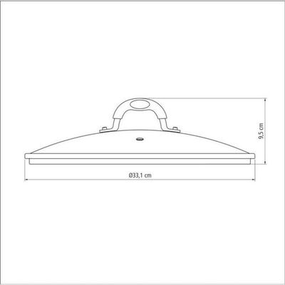 Tampa Tramontina Mônaco Em Vidro Alça Aço Inox 32cm