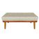 Banco Estofado Roma 120cm Courissimo Nozes-linho Bege - Inova Decorações