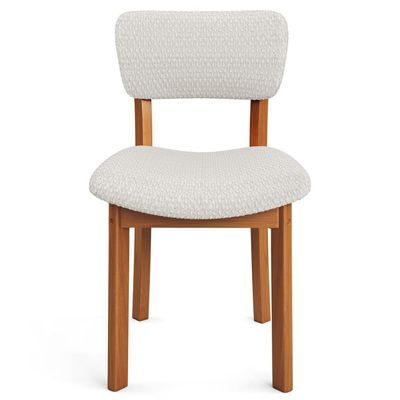 Mesa Para Sala de Jantar Ourense com 06 Cadeiras Sala de Jantar Dara L02 Bouclê Cru - Lyam Decor