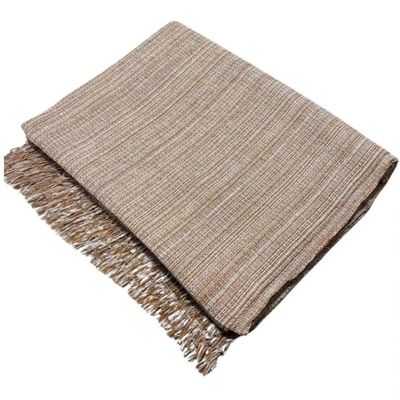 Manta Grande Para Sofá Cama King 2 E 3 Lugares 3,00m X 1,80m Cobertor Protetor Gigante 100% Algodão Caramelo Mesclad