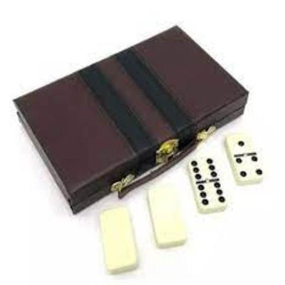 Domino Profissional 28 Pecas Osso Com Maleta Luxo Jogo Profissional Estojo Caixa Completo