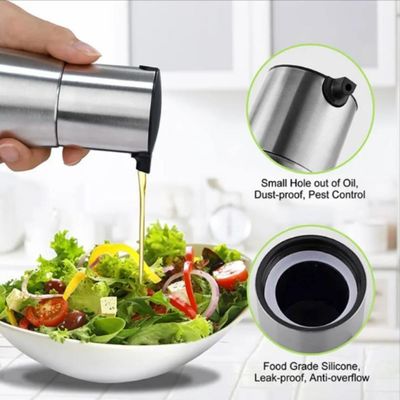 Kit Galheteiro Inox Vidro Com Suporte Porta Azeite Vinagre Completo 3 Pecas Cozinha Luxo 230mlrte De Metal 3 Pecas Cozin