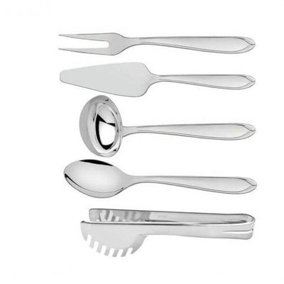 Jogo De Utensílios Tramontina Utility Em Aço Inox 5 Peças