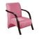 Kit 4 Poltronas 1 Lugar Vênus Pé Alumínio Suede Rosa