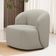 Kit 02 Poltronas Giratória Orgânica Para Sala Living Heidy F04 Linho Bege - Lyam Decor